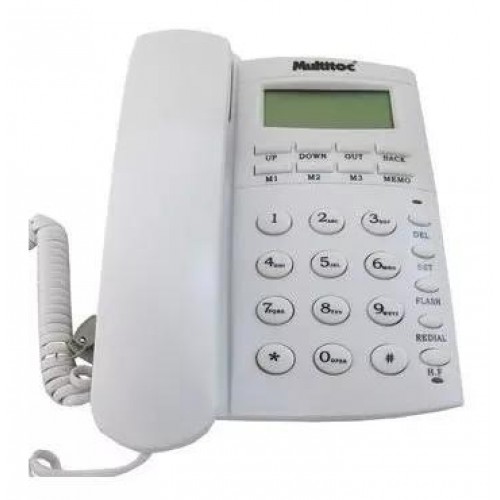 Telefone C/ Fio Office Id E Viva Voz Multitoc COR: BRANCO