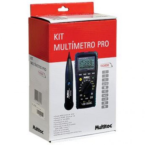 Multimetro E Testador De Cabo Multifuncional Tx3000 Multitoc